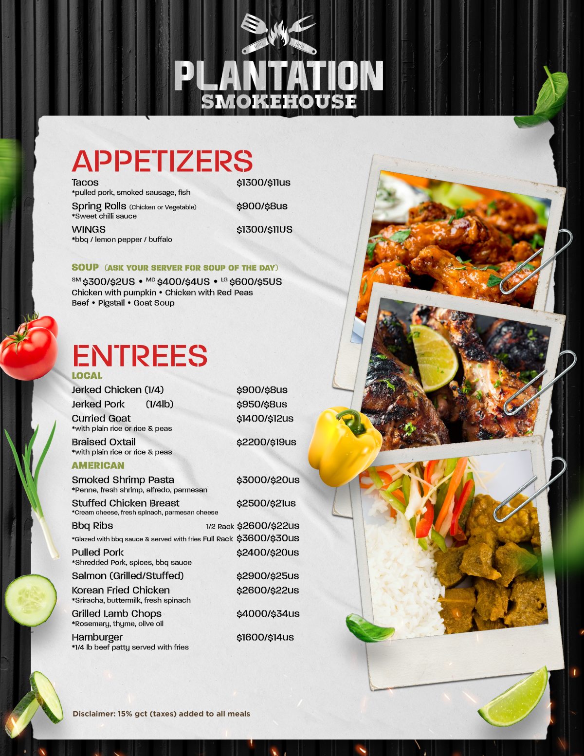 Menu — Plantation Smokehouse